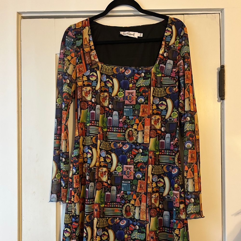Rachel Antonoff ‘90s print mesh minidress size 12